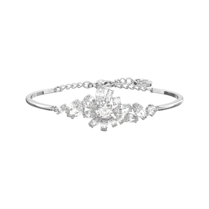 Swarovski Rhodium-Plated Bangles Women's Silver-0