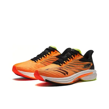 Anta MACH Mach 4.0 Cushioned Slip Resistant Rebound Low Top Running Shoes Men's Orange Black