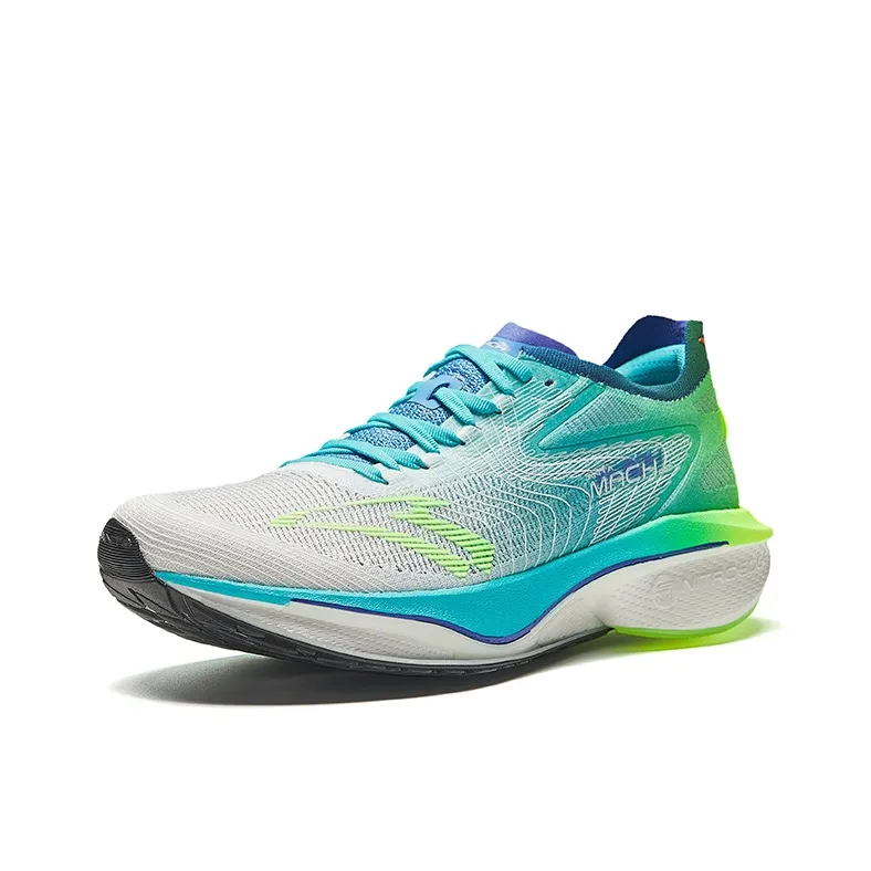 Anta Mach 4 Generation PRO Durable Breathable Lightweight Low-Top Running Shoes Men's Papyrus White-1