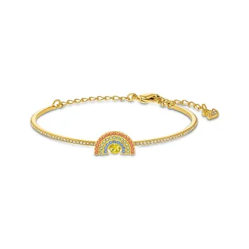 Swarovski Artificial Crystal Bangles Women's Gold Plated