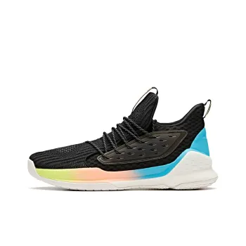 Anta Water Flower 1 Cushioning Anti-Slip Wear-Resistant Breathability Low-Top Basketball Shoes Men's Black Blue