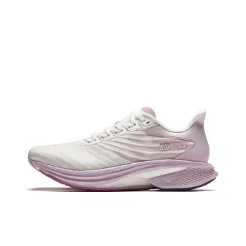Anta MACH 4.0 Cushioned Slip Resistant Low Top Sprint Running Shoes Women's White Pink