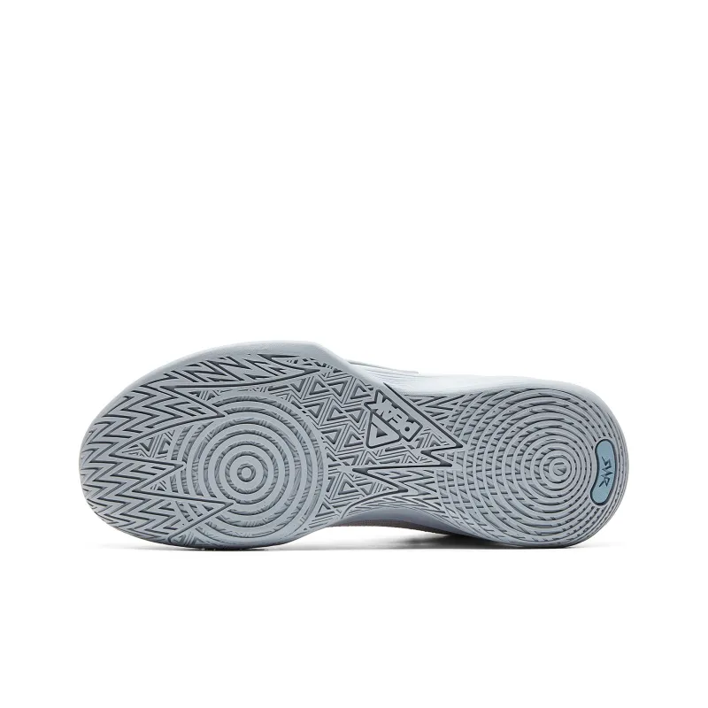 PEAK Cushioning, Slip Resistant, Abrasion Resistant, Breathable Low Top Basketball Shoes Men's White Gray-5