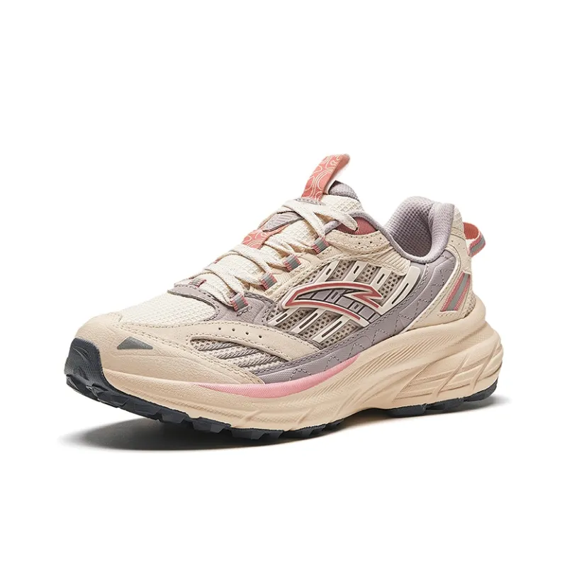 Anta AT957 Cushioning, Wear Resistant Low Top Casual Running Shoes Women's Beige Pink-1
