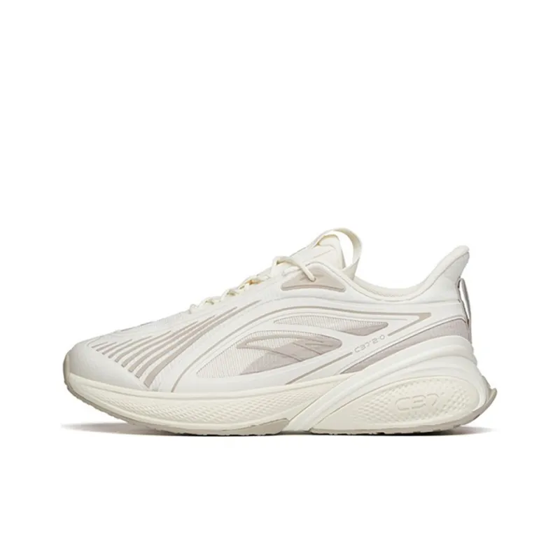 Anta C37 2.0 Shock Absorbers Slip Resistant, Abrasion Resistant, Breathable Low Top Running Shoes Men's White Gray-0