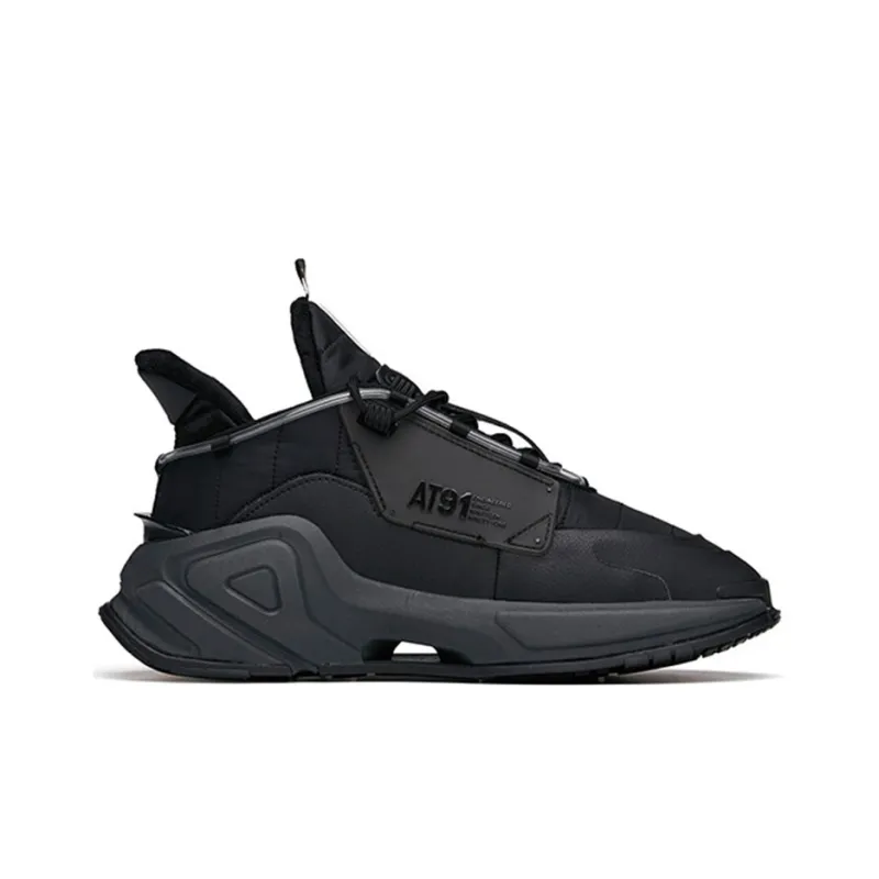 Anta AT91 Anti Slip And Wear Resistant Warm Low Top Chunky Sneakers Men's Black-1