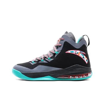 Anta The Shield 1 Cushioning Anti Slip And Wear Resistant High Top Basketball Shoes Black Green