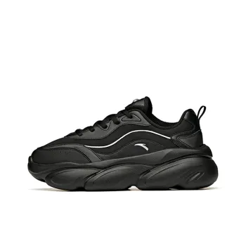 Anta Claw Cushioning Anti Slip Wear Resistant Breathability Low Top Chunky Sneakers Women's Black