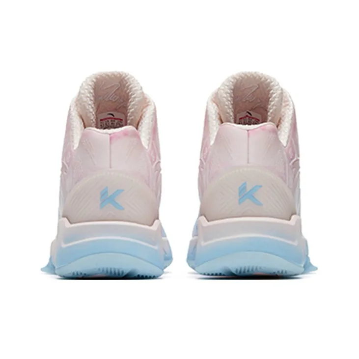 Anta KT1 Pro Cushioning Anti-Slip And Wear-Resistant Breathable Coverage Support High-Top Basketball Shoes Pink Blue-4