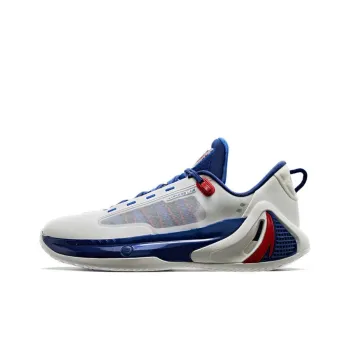 Anta GH4 Breathable Lightweight Low Top Basketball Shoes Men's White Blue