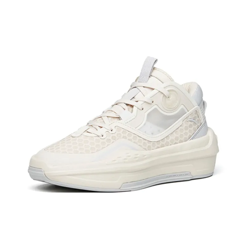 Anta C37 2.0 Lightweight And Breathable Mid Top Skateboard Shoes Women's White Gray-2