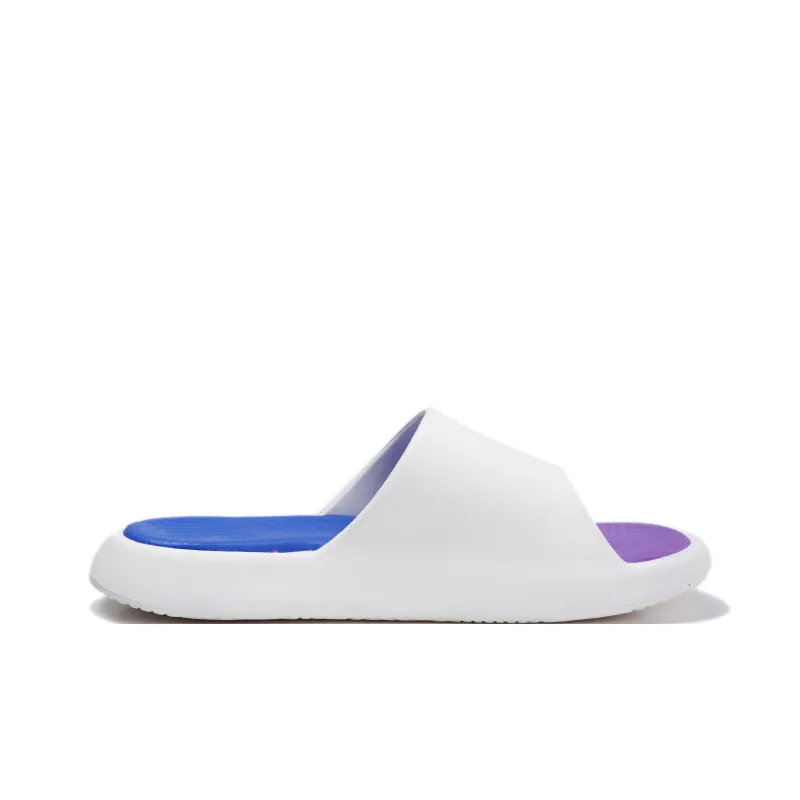PEAK EVA Odor-Resistant Quick Dry Quiet Slide Slippers Men's White Black Purple-1