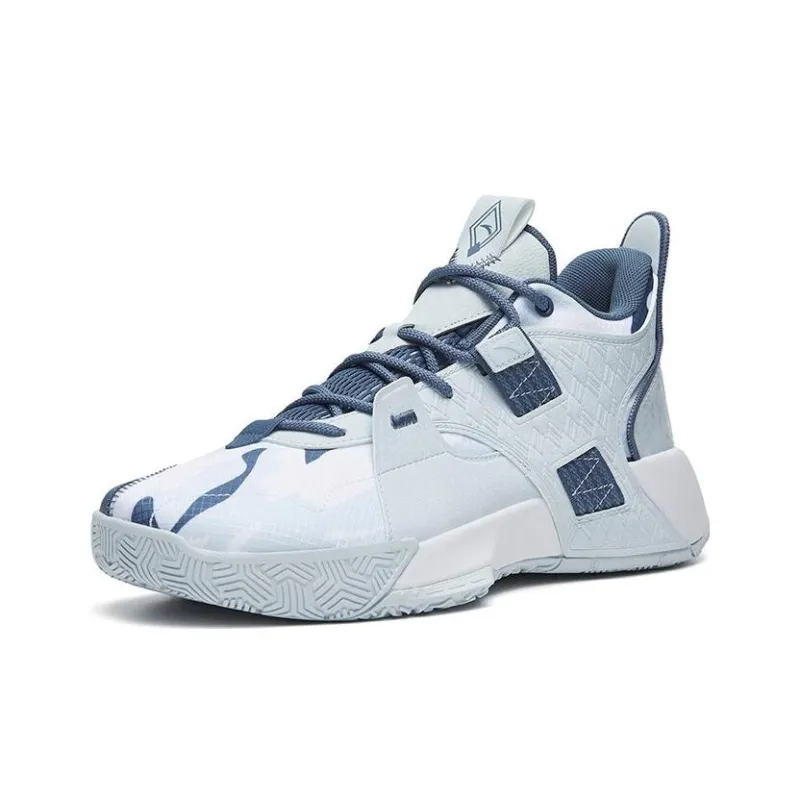 Anta Speedy 2 Generations Cushioning Wear-Resistant Mid-Top Basketball Shoes Men's Light Dusty Gray-1