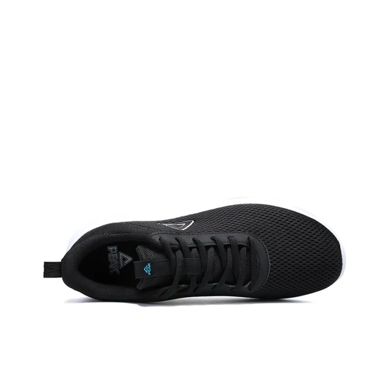 PEAK Qingyi Anti Slip Wear Resistant Breathable Lightweight Low Top Running Shoes Men's Black-3