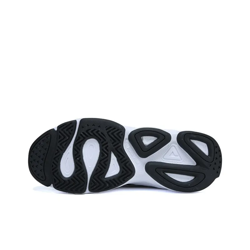 PEAK Cushioned Wear Resistant Balance Slip Resistant Lightweight Low Top Running Shoes Women's Black White-3
