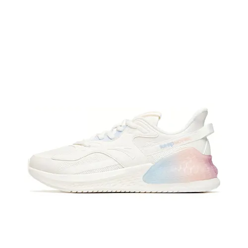 Anta C37° Cushioned Anti Slip And Wear Resistant Lightweight Low Top Running Shoes Women's Blue Pink White