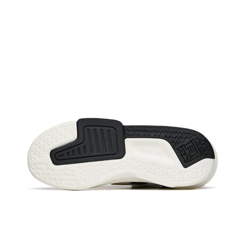 Anta Bastard 3.0 Abrasion Resistant Breathable Mid Top Skateboard Shoes Men's White Black Gray-4