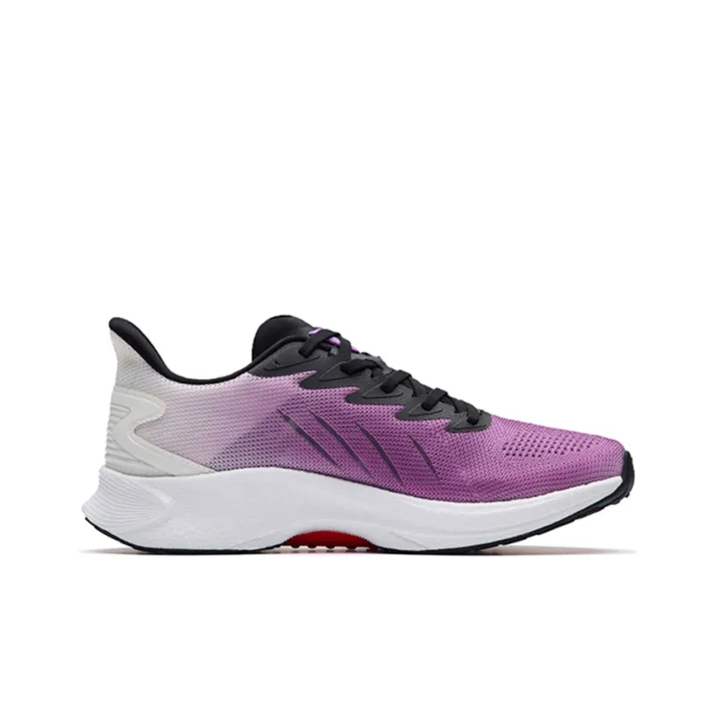 Anta MACH 2.0 Cushioned Anti-Slip Wear-Resistant Breathable Lightweight Low-Top Running Shoes Men's Purple Black White-1