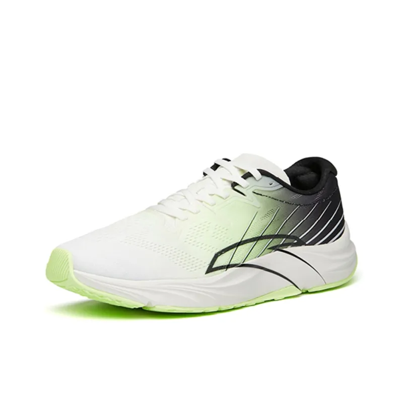 Anta Asphalt Road Fighter 1.0 Durable Breathable Low Top Running Shoes Men's White Green Black-2