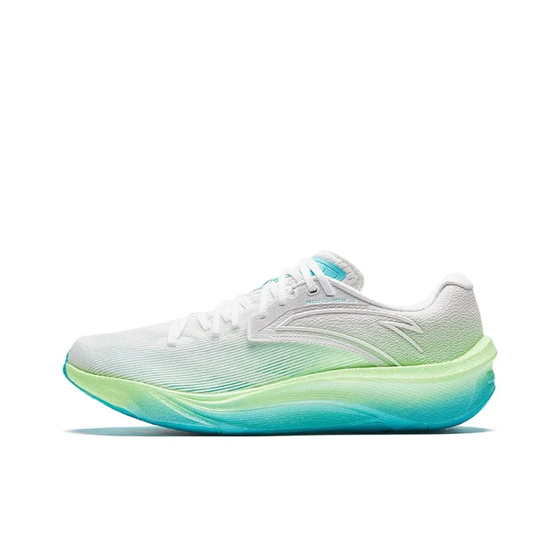 Anta Asphalt Road Fighter 2.0 Cushioning Anti Slip And Wear Resistant Low Top Running Shoes Men's White Green-0