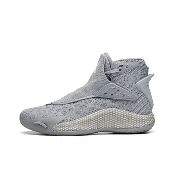 Anta KT5 Cushioning Anti Slip And Wear Resistant High Top Basketball Shoes Men's Gray Silver