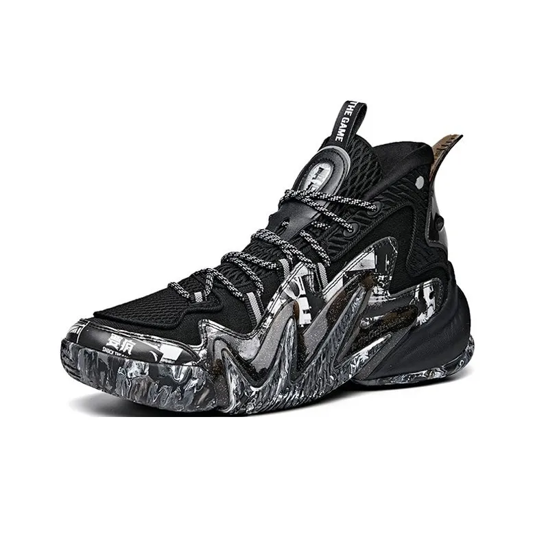 Anta Berserk 2 Cushioning Anti-Slip And Wear-Resistant High-Top Basketball Shoes Black-1