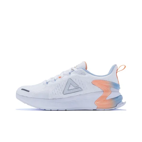 PEAK Porcelain Shadow Running Shoes Men Low-Top White/Ice Flower Orange