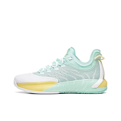 Anta GH1 Low Hayward Durable Breathable Low Top Basketball Shoes Men's White Green Yellow
