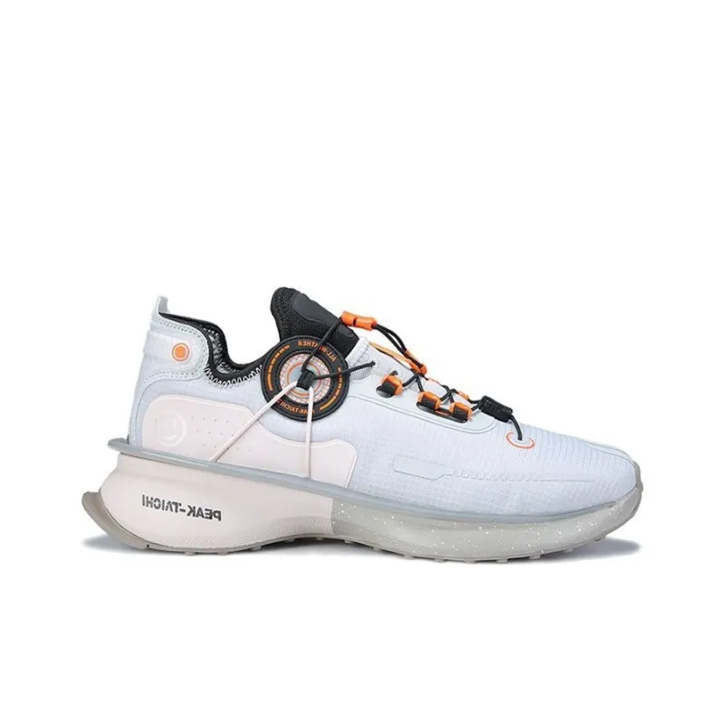 PEAK Light Wheel Cushioning Anti Slip And Wear Resistant Low Top Running Shoes Men's Gray Black Orange-1