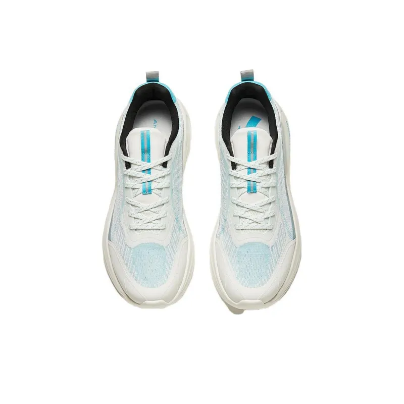 Anta Lingyun 4 Lightweight Wear resistant And Non slip Low Top Running Shoes Men's White Cyan-2