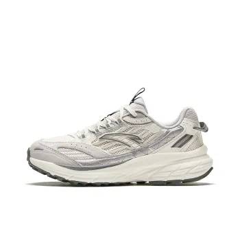 Anta AT957 Cushioning Wear Resistant Low Top Casual Running Shoes Women's White Gray