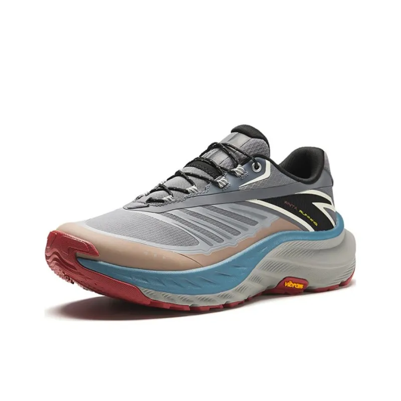 Anta Explore The Wilderness Cushioning Wear-Resistant Low-Top Trail Running Shoes Men's Gray White-1
