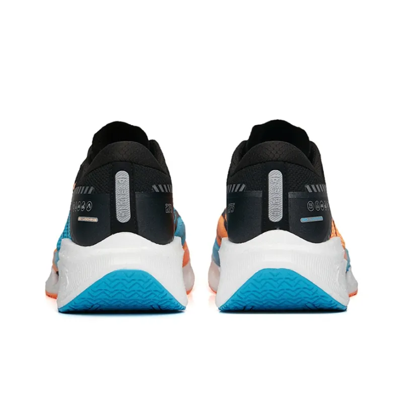 ANTA Crash Wave 1 Running Shoes Men Low Top Blue/Fluorescent Orange/Black-3