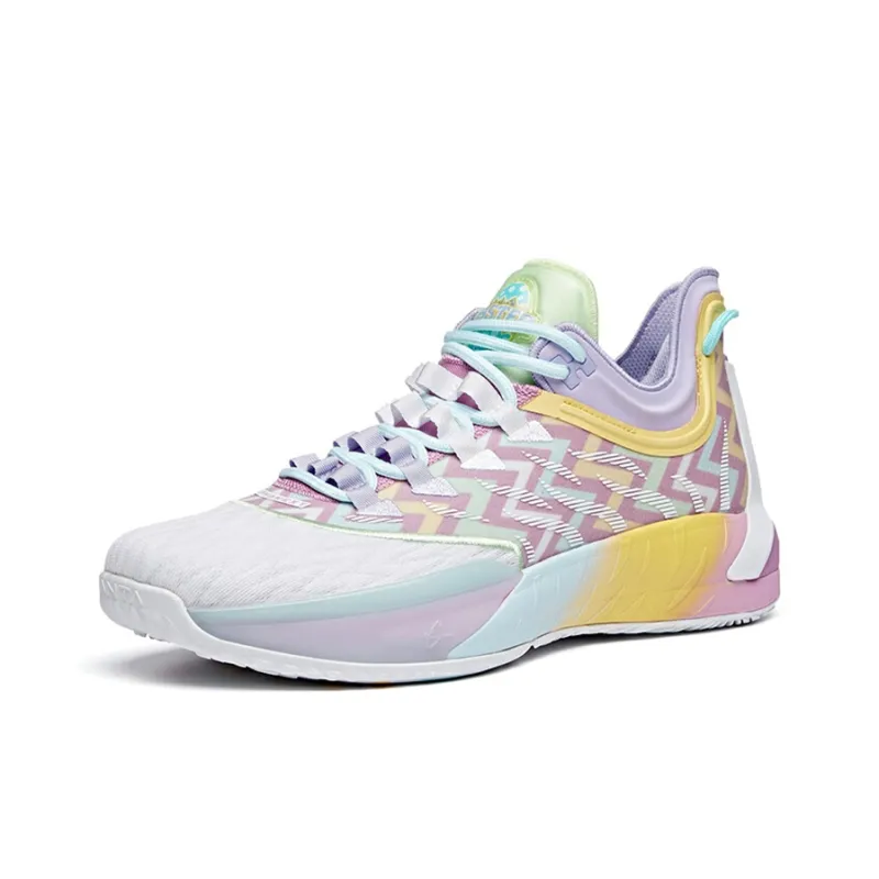 Anta GH1 Hayward GH1 Low Easter Low Top Performance Basketball Shoes Men's White Pink Purple-1