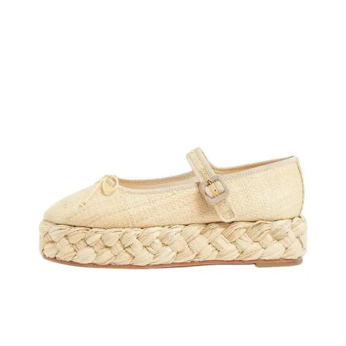 Loeffler Randall Marlowe Casual Single Shoes 3.8cm Women's Beige