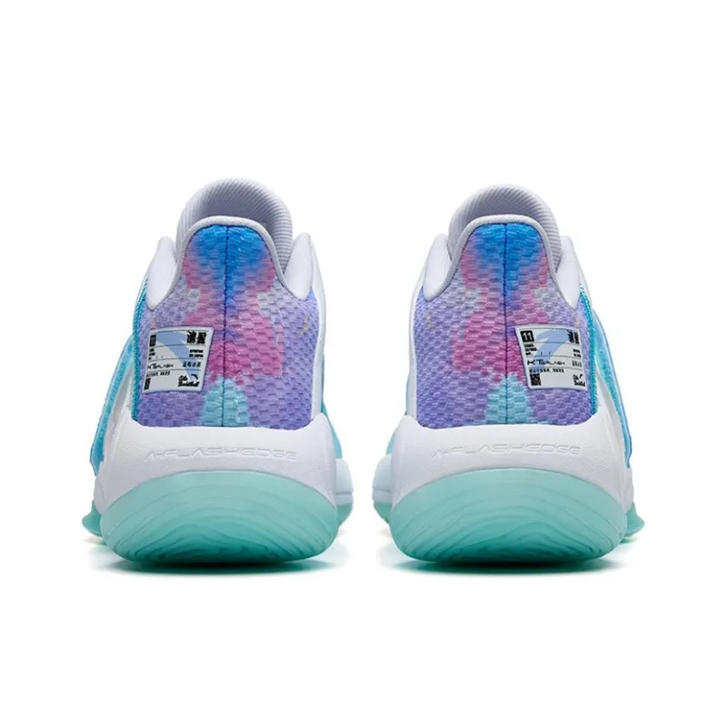 ANTA Water Flower 4 Basketball Shoes Men Low Top Blue/Purple-3