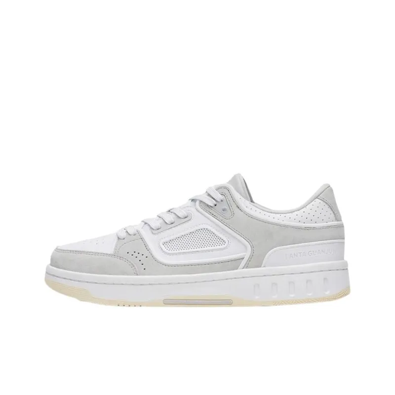 Anta Anta Champion All Weather Series Slip Resistant Cushioning Low Top Skateboard Shoes Men's White Gray-0