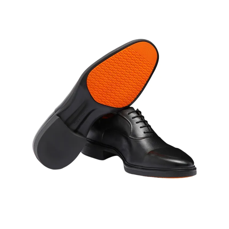 Santoni Easy Dress Shoes Men's Black-4