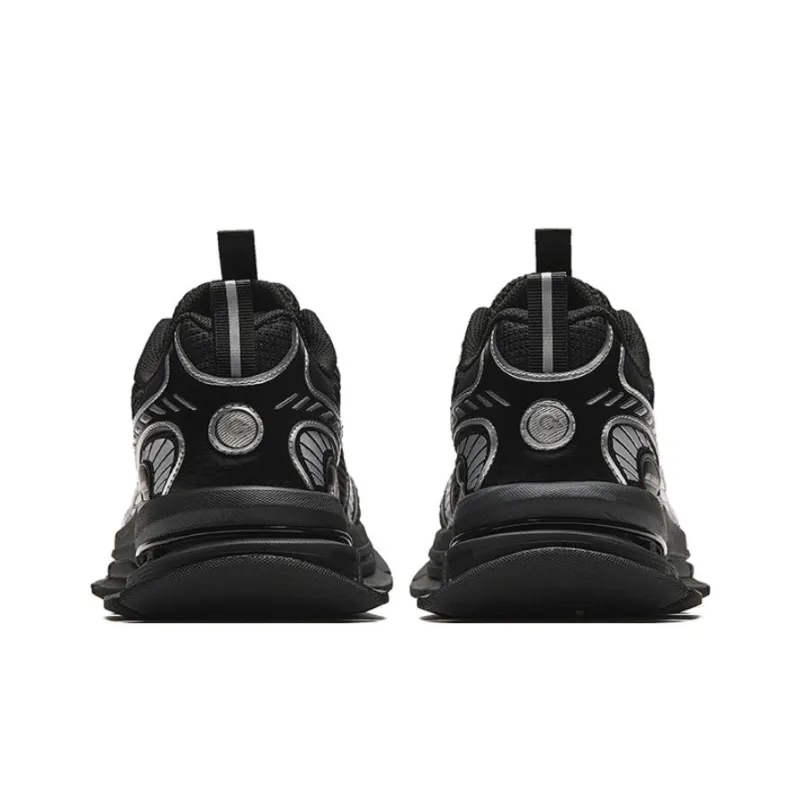 Anta Anta Champion All Weather Series Cushioned Slip Resistant Low Top Running Shoes Men's Black Silver-3