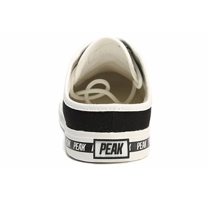 PEAK State Pole Low Top Skateboard Shoes Men's Black White-4