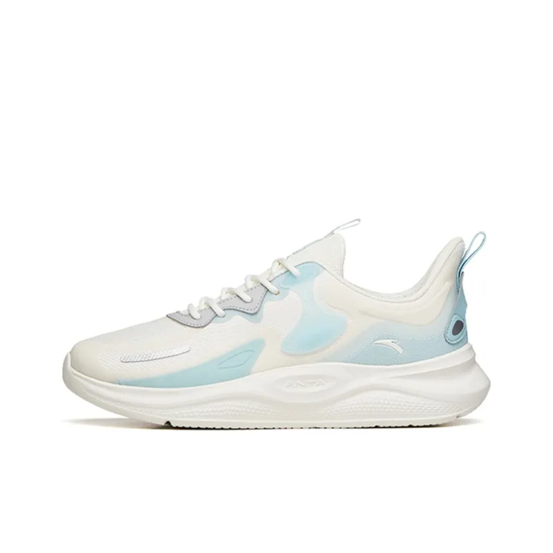 Anta Lingyun Cushioning, Slip Resistant, And Abrasion Resistant Low Top Running Shoes Men's White Blue-0