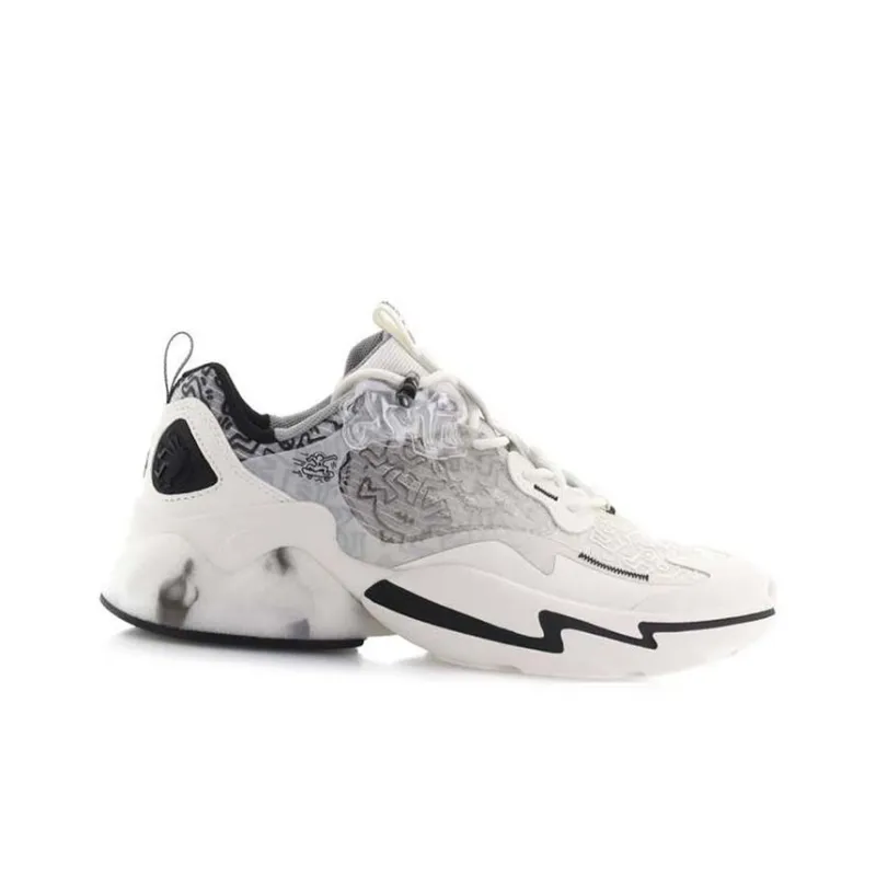 Keith Haring x Anta Millennium 2.0 Cushioning Anti Slip And Wear Resistant Low Top Chunky Sneakers Women's White Black-1