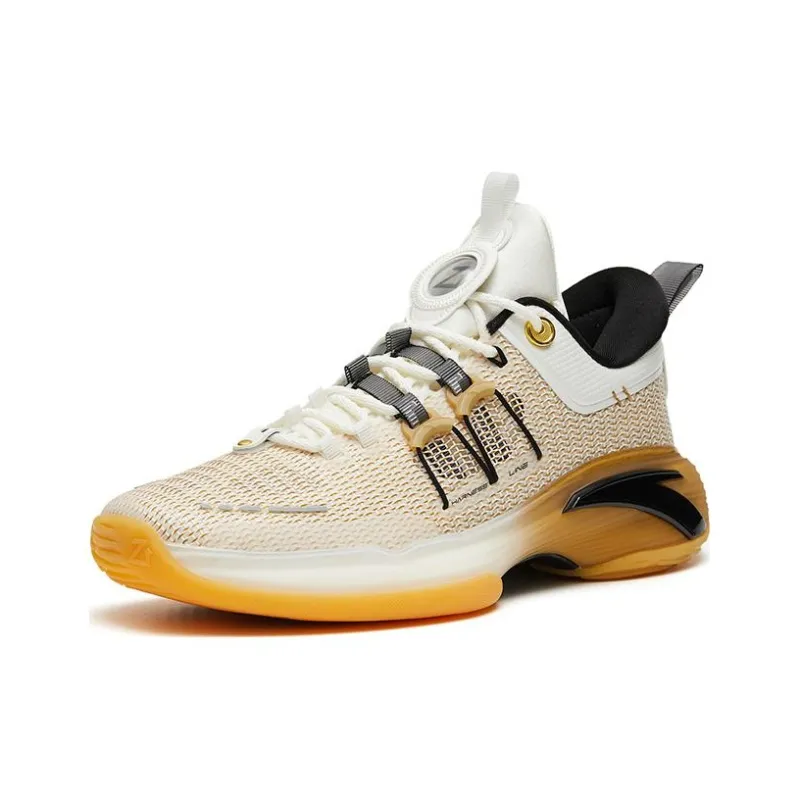 Anta ZUP1 Nitrogen Technology Cushioning Anti Slip And Wear Resistant Low Top Basketball Shoes Brown White Flyer-1