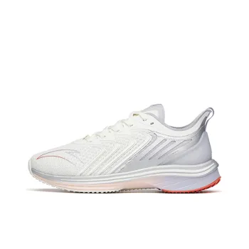 Anta MACH 1.0 Cushioning, Slip Resistant, And Abrasion Resistant Low Top Running Shoes Women's White Gray Silver