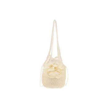 MAGDA BUTRYM Crocheted Knitted Fabric Shoulder Bag Medium Size Women's Natural