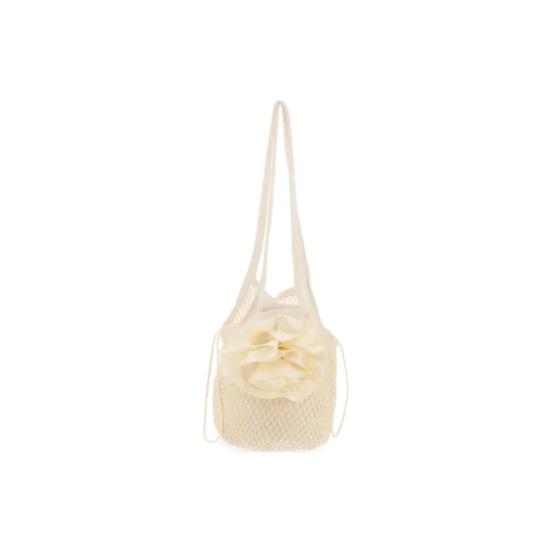 MAGDA BUTRYM Crocheted Knitted Fabric Shoulder Bag Medium Size Women's Natural-0
