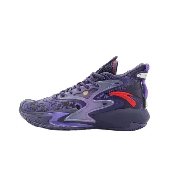 Anta Berserk 3 Hokage Cushioning Anti Slip And Wear Resistant Coverage Mid Top Basketball Shoes Blue Red