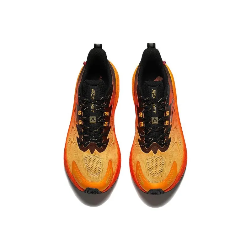 Anta Rocket 5.0 Anti Slip Wear Resistant Low Top Running Shoes Men's Black Orange-2