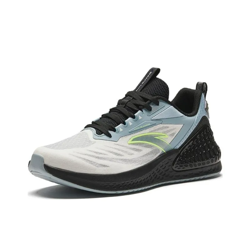 Anta C37+ Cushioning, Slip Resistant, Breathable, Lightweight Low Top Running Shoes Men's Black White-1