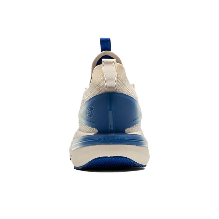 PANDAER x PEAK Engine Taichi 5.0 Cushioning Breathable Wear Resistant Low Top Running Shoes Men's Beige Blue-3